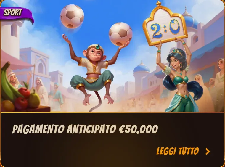 Pagamento anticipato eur50 000